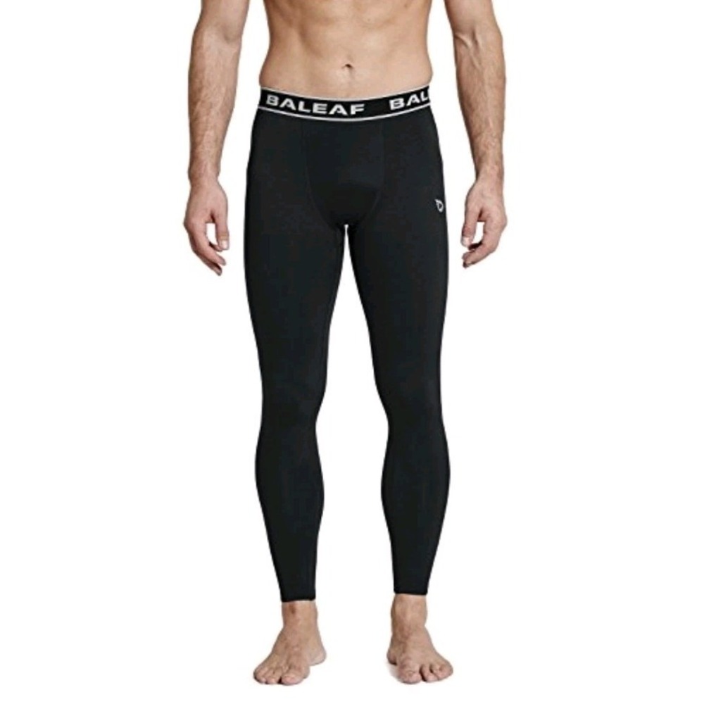 NEW‎ Baleaf COMPRESSION LEGGINGS Sports Base Layer Men M Black